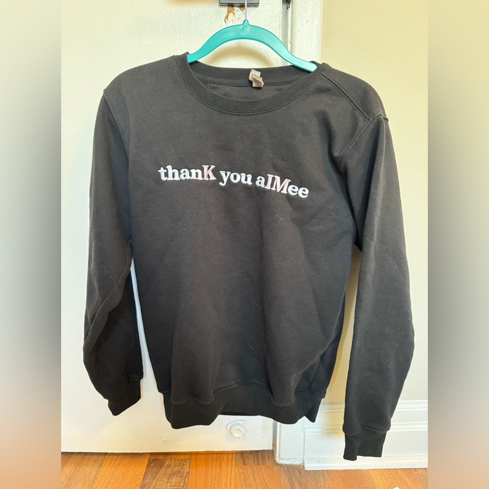 Black Thank You Aimee Women's Sweater